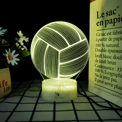 3D Volleyball Lamp | LED Night Light | Creative Volleyball Desk Lamp