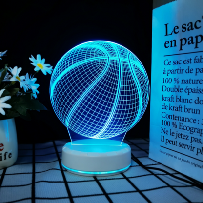 3D Basketball Lamp | LED Night Light | Creative Basketball Desk Lamp