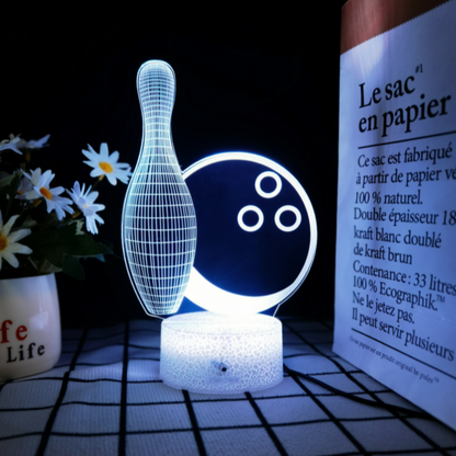 3D Bowling Ball Lamp | LED Night Light | Creative Bowling Desk Lamp