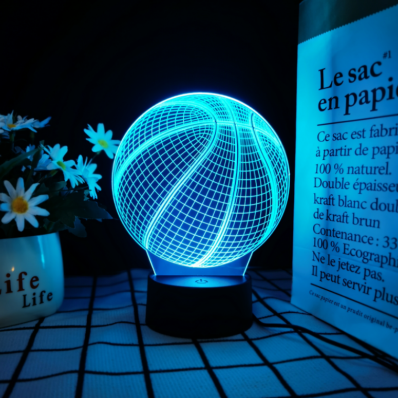 3D Basketball Lamp | LED Night Light | Creative Basketball Desk Lamp