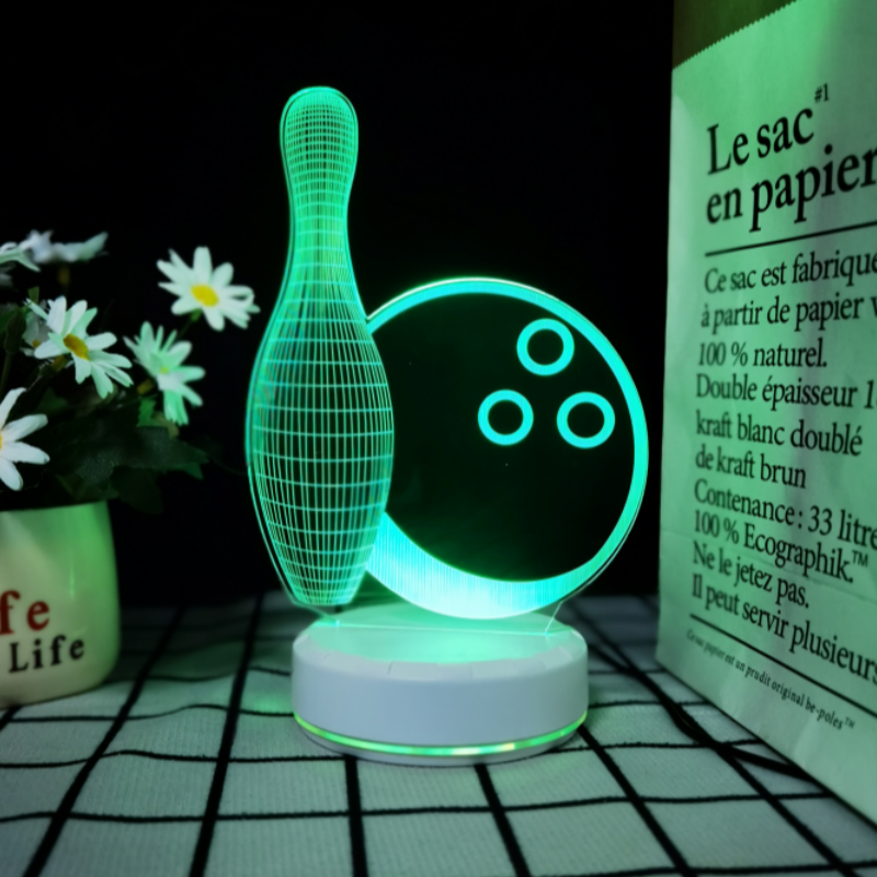 3D Bowling Ball Lamp | LED Night Light | Creative Bowling Desk Lamp