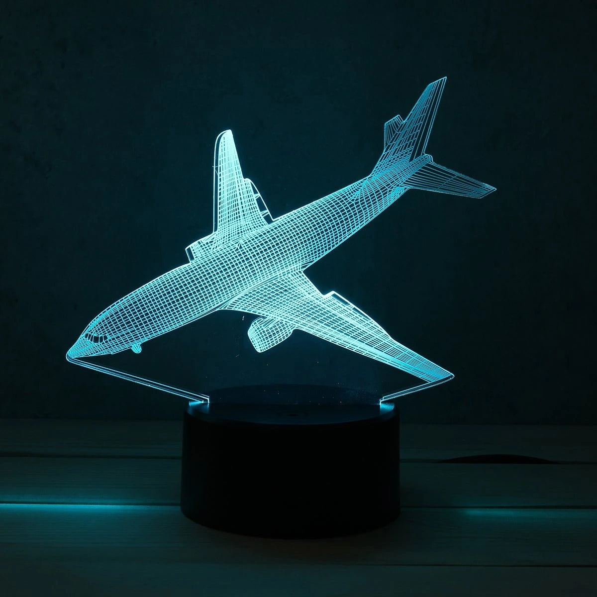 Air Plane 3D Illusion Table Lamp Illusion - 7 Colors