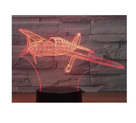 Air Plane 3D Illusion Table Lamp Illusion - 7 Colors