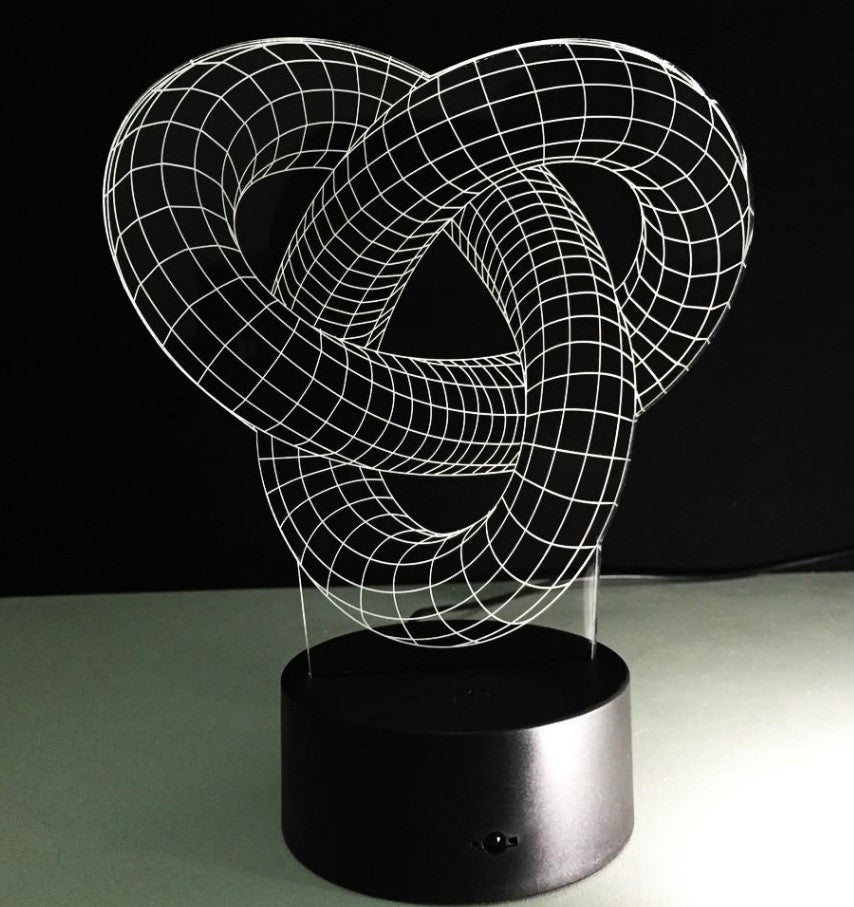 Knot 2 - 3D Optical Illusion LED Lamp Hologram