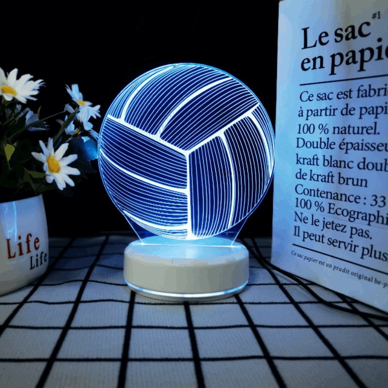 3D Volleyball Lamp | LED Night Light | Creative Volleyball Desk Lamp