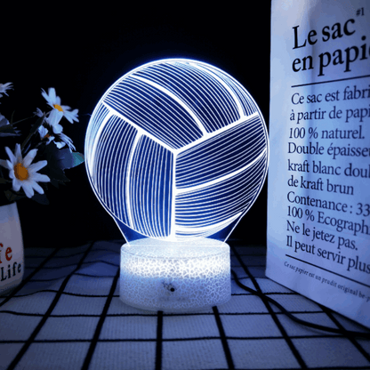 3D Volleyball Lamp | LED Night Light | Creative Volleyball Desk Lamp