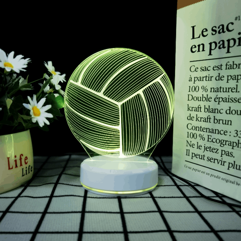 3D Volleyball Lamp | LED Night Light | Creative Volleyball Desk Lamp