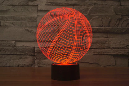 Basketball Creative Illusion Colorful 3D Lights