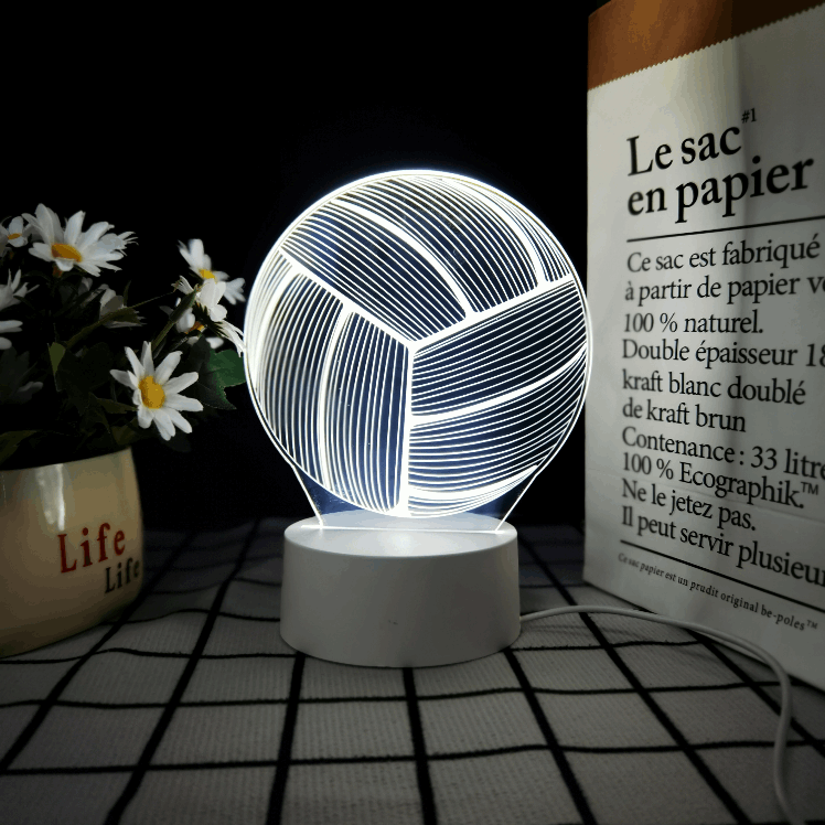 3D Volleyball Lamp | LED Night Light | Creative Volleyball Desk Lamp