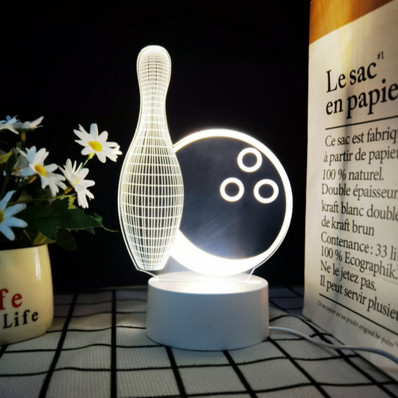 3D Bowling Ball Lamp | LED Night Light | Creative Bowling Desk Lamp