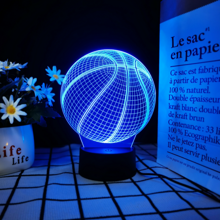 3D Basketball Lamp | LED Night Light | Creative Basketball Desk Lamp