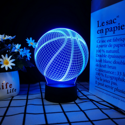 3D Basketball Lamp | LED Night Light | Creative Basketball Desk Lamp