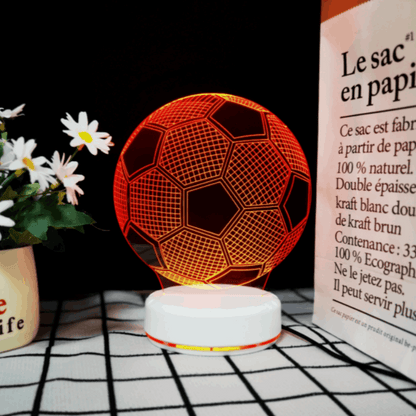 3D Soccer Ball Lamp | LED Night Light | Creative Soccer Desk Lamp