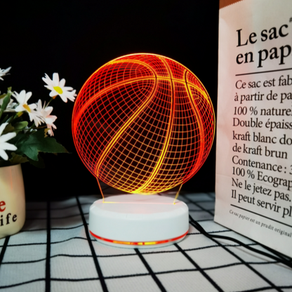 3D Basketball Lamp | LED Night Light | Creative Basketball Desk Lamp