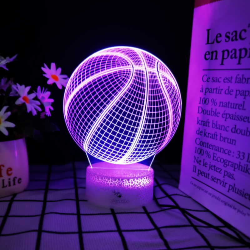 3D Basketball Lamp | LED Night Light | Creative Basketball Desk Lamp