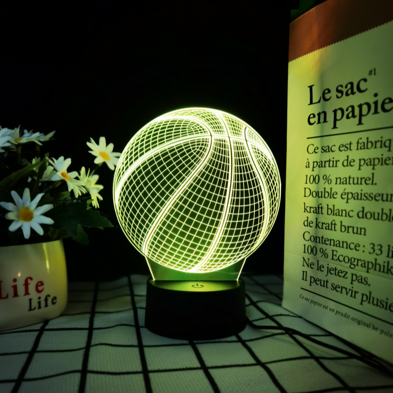 3D Basketball Lamp | LED Night Light | Creative Basketball Desk Lamp