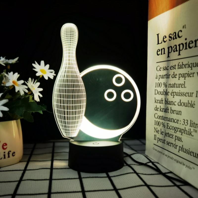 3D Bowling Ball Lamp | LED Night Light | Creative Bowling Desk Lamp