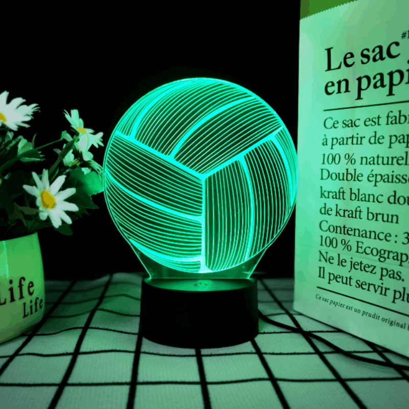 3D Volleyball Lamp | LED Night Light | Creative Volleyball Desk Lamp