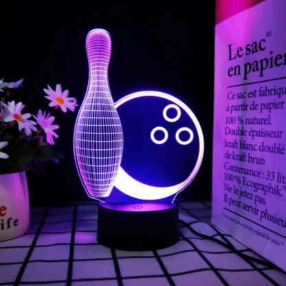 3D Bowling Ball Lamp | LED Night Light | Creative Bowling Desk Lamp