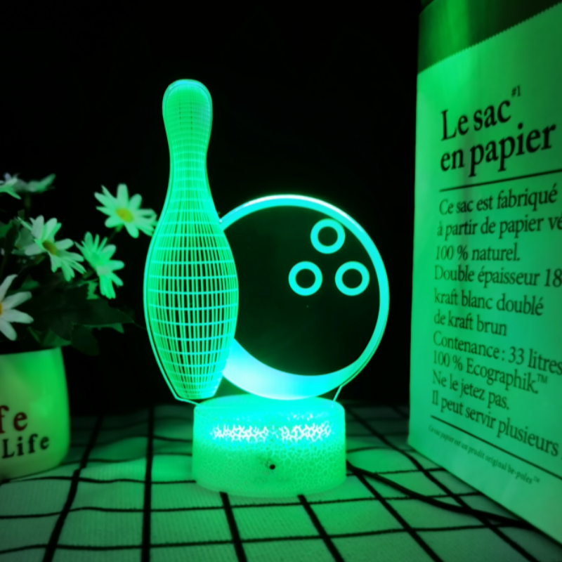 3D Bowling Ball Lamp | LED Night Light | Creative Bowling Desk Lamp