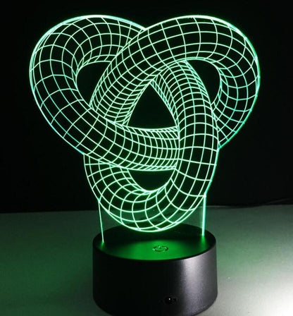 Knot 2 - 3D Optical Illusion LED Lamp Hologram