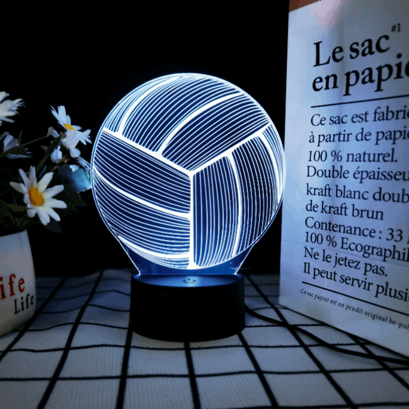 3D Volleyball Lamp | LED Night Light | Creative Volleyball Desk Lamp