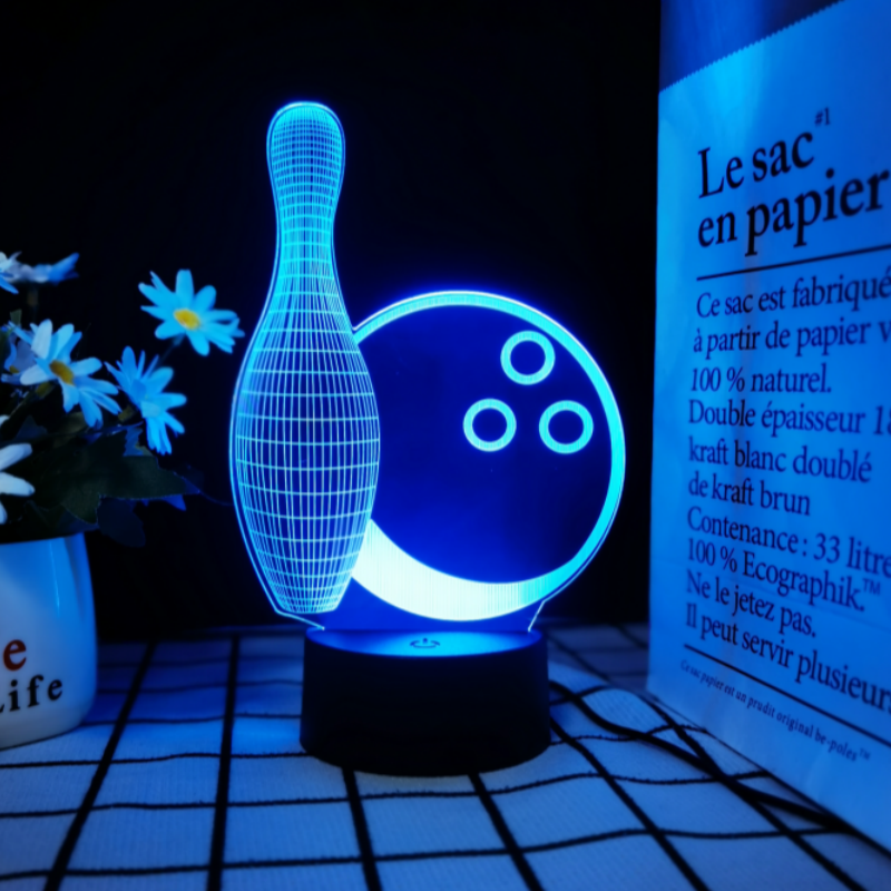 3D Bowling Ball Lamp | LED Night Light | Creative Bowling Desk Lamp