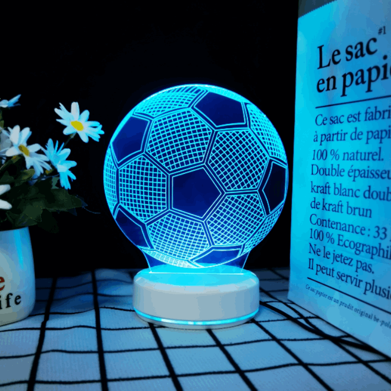 3D Soccer Ball Lamp | LED Night Light | Creative Soccer Desk Lamp