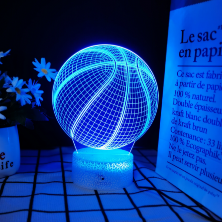 3D Basketball Lamp | LED Night Light | Creative Basketball Desk Lamp