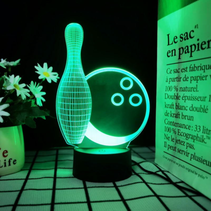 3D Bowling Ball Lamp | LED Night Light | Creative Bowling Desk Lamp