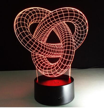 Knot 2 - 3D Optical Illusion LED Lamp Hologram