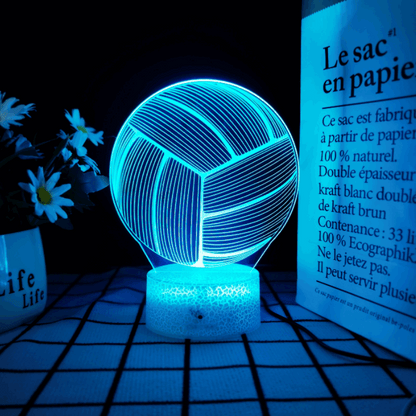 3D Volleyball Lamp | LED Night Light | Creative Volleyball Desk Lamp