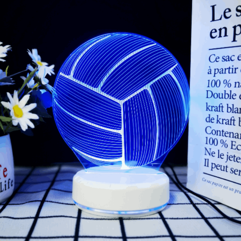 3D Volleyball Lamp | LED Night Light | Creative Volleyball Desk Lamp