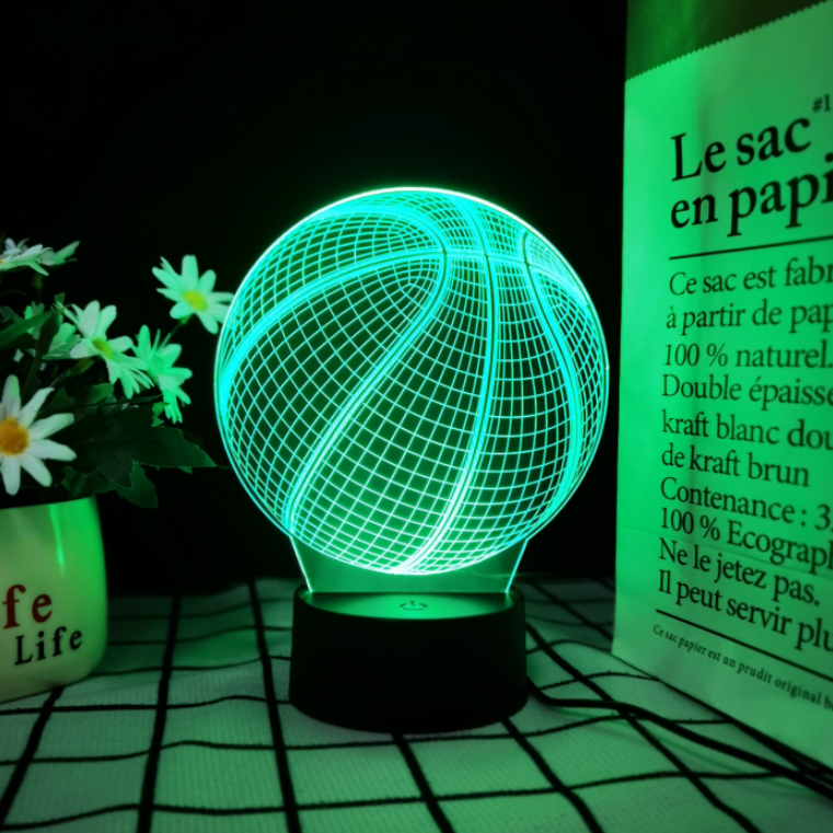 3D Basketball Lamp | LED Night Light | Creative Basketball Desk Lamp