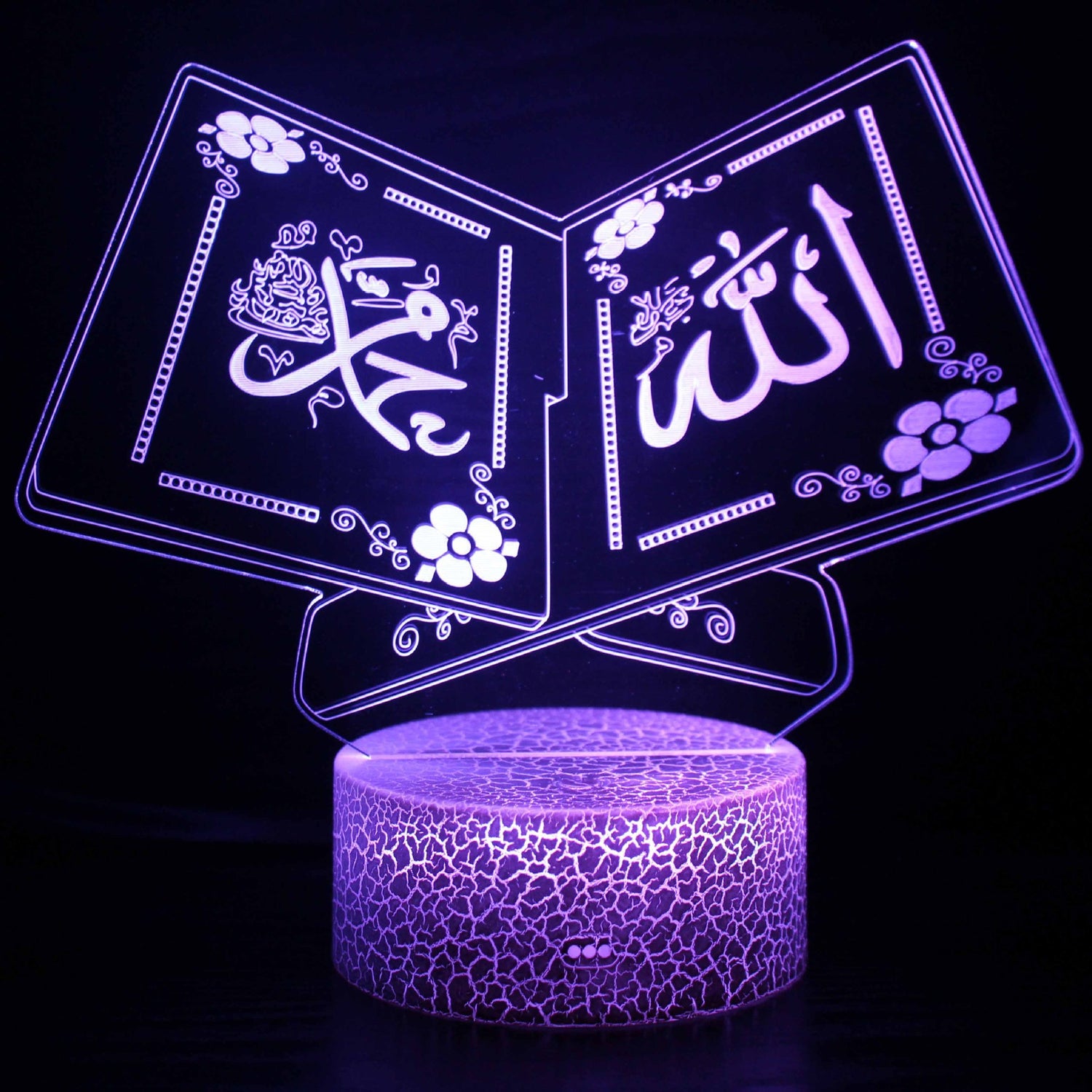 3D Small Night Lamp LED Colorful Touch Remote Control Vision Lamp USB Bedside Table Lamp