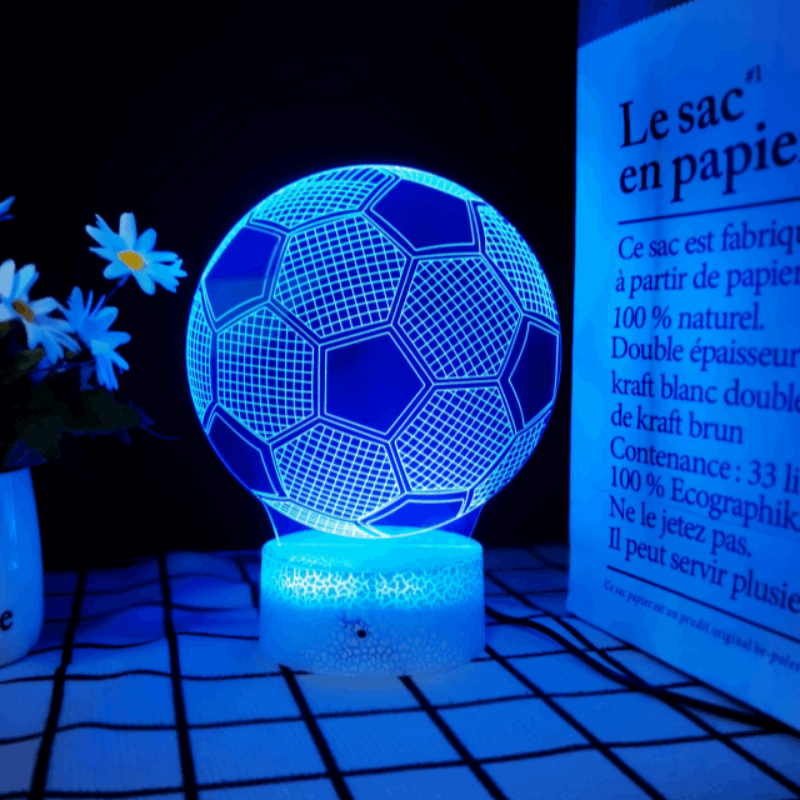 3D Soccer Ball Lamp | LED Night Light | Creative Soccer Desk Lamp