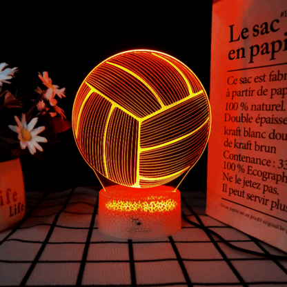 3D Volleyball Lamp | LED Night Light | Creative Volleyball Desk Lamp