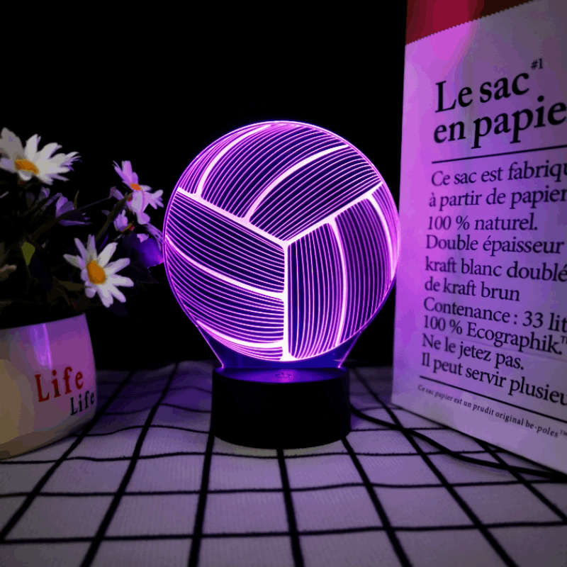 3D Volleyball Lamp | LED Night Light | Creative Volleyball Desk Lamp