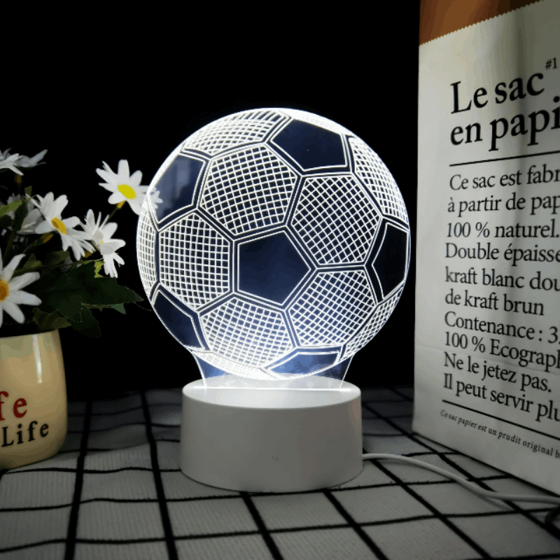 3D Soccer Ball Lamp | LED Night Light | Creative Soccer Desk Lamp