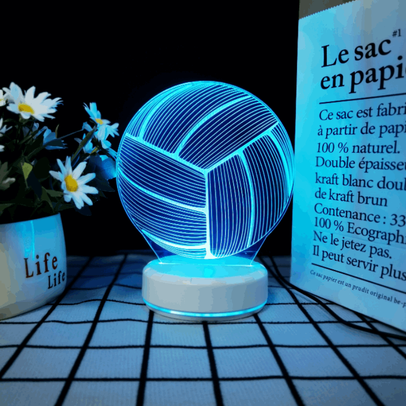 3D Volleyball Lamp | LED Night Light | Creative Volleyball Desk Lamp