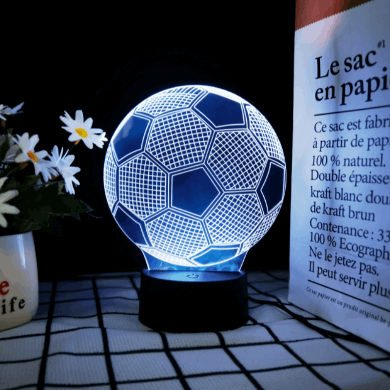 3D Soccer Ball Lamp | LED Night Light | Creative Soccer Desk Lamp