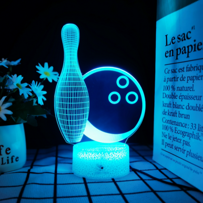 3D Bowling Ball Lamp | LED Night Light | Creative Bowling Desk Lamp