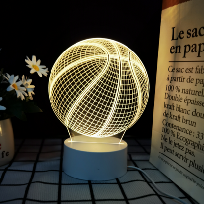 3D Basketball Lamp | LED Night Light | Creative Basketball Desk Lamp