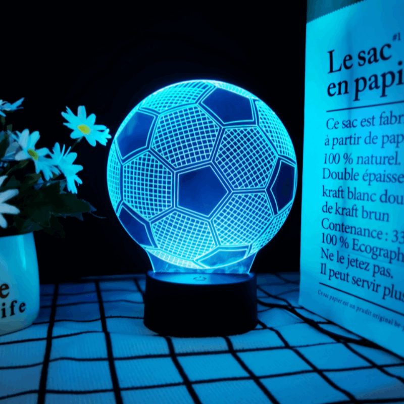 3D Soccer Ball Lamp | LED Night Light | Creative Soccer Desk Lamp