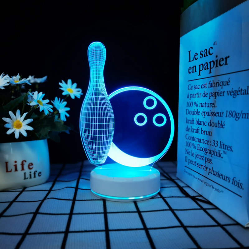 3D Bowling Ball Lamp | LED Night Light | Creative Bowling Desk Lamp