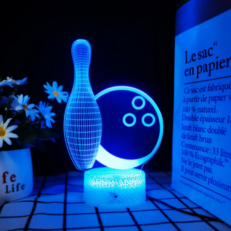 3D Bowling Ball Lamp | LED Night Light | Creative Bowling Desk Lamp