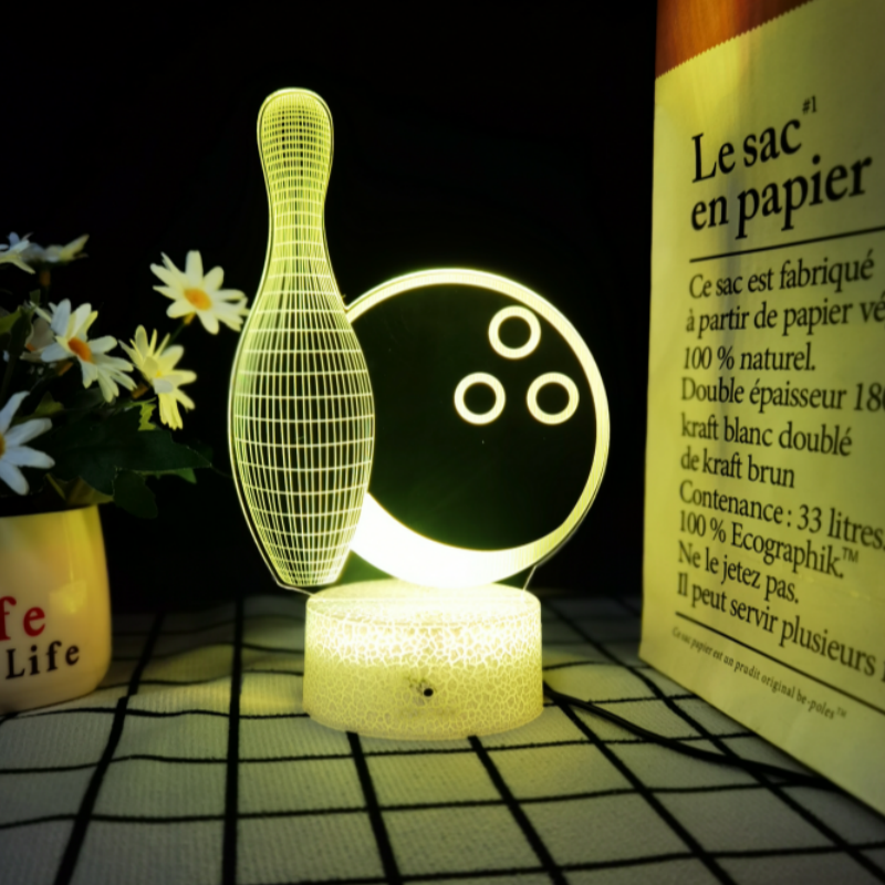 3D Bowling Ball Lamp | LED Night Light | Creative Bowling Desk Lamp