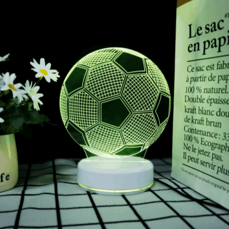 3D Soccer Ball Lamp | LED Night Light | Creative Soccer Desk Lamp