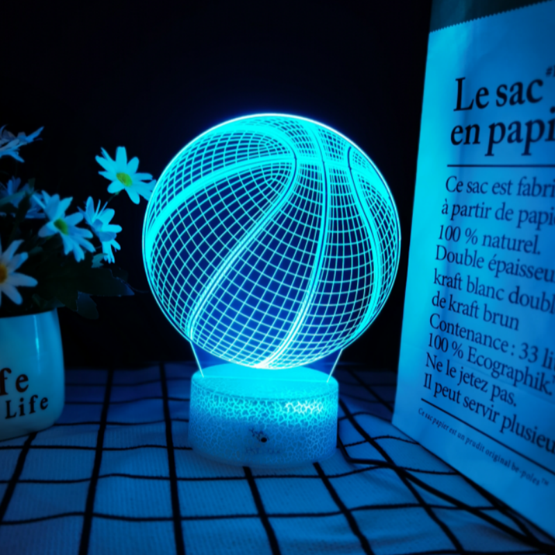 3D Basketball Lamp | LED Night Light | Creative Basketball Desk Lamp