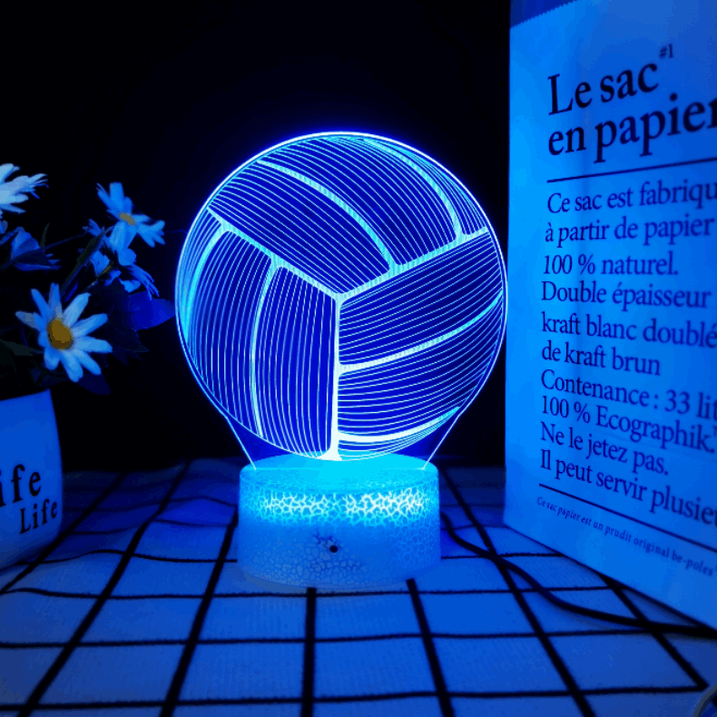 3D Volleyball Lamp | LED Night Light | Creative Volleyball Desk Lamp